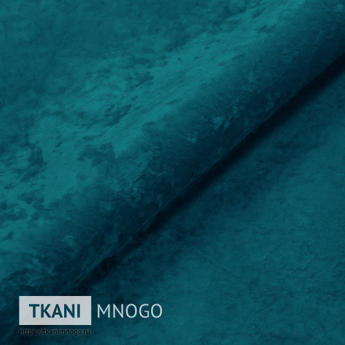 Фото ткани велюра “14” (однотонный зеленый, синий)