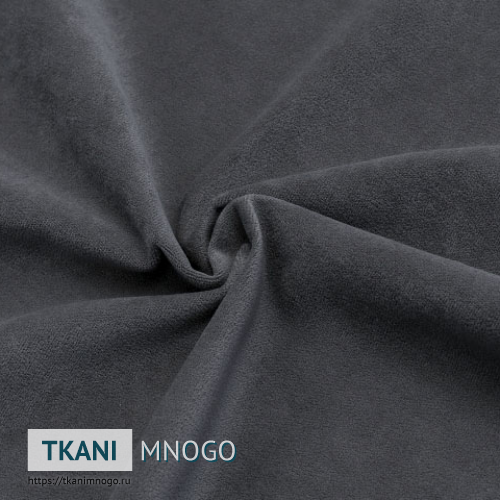 Фото материала велюра “П-09” (однотонный серый)