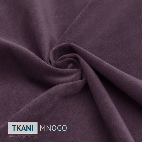 Фото ткани велюра “П-15” (однотонный фиолетовый)