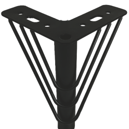 Опора угловая М019 Н150 черная (опора для мебели)
 - Опоры для мебели хромированные